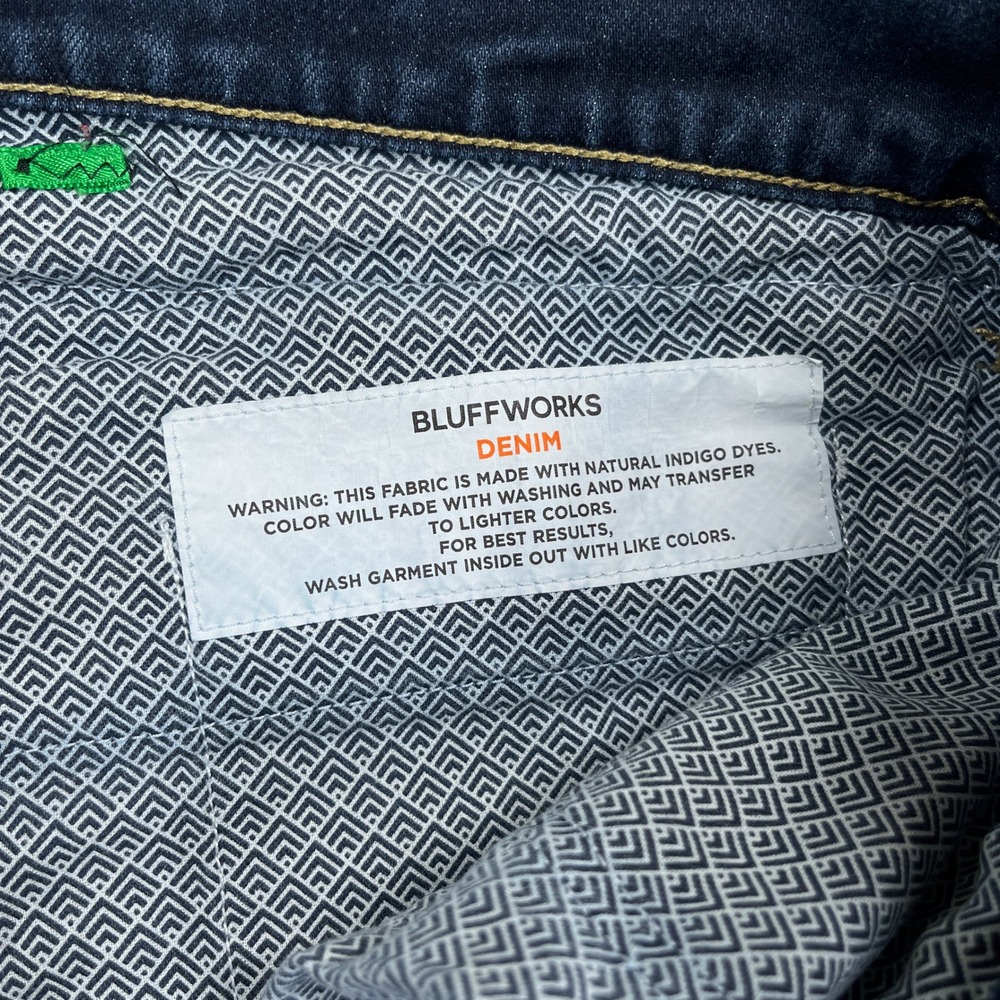 Bluffworks Departure 2.0 Jeans Mens 31x32 (31x30) Blue Slim Fit Workwear Denim - Picture 16 of 16